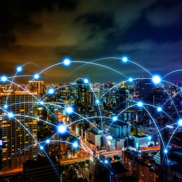 torguard vpn services benefits big city at night connected through the internet 